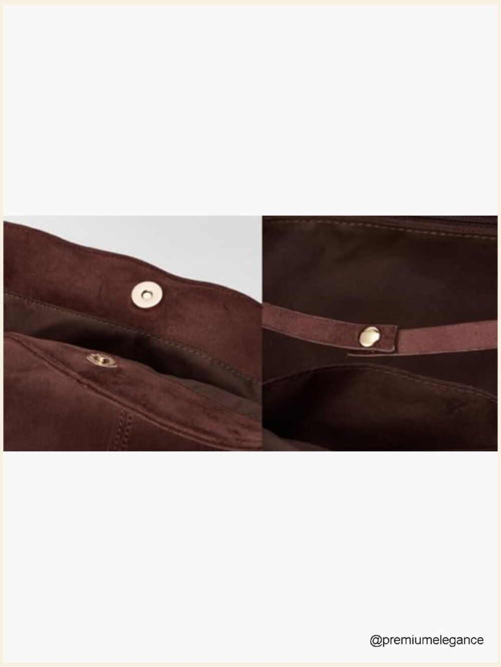 Faux Suede Hobo Tote Shoulder Bag Large Capacity Handbag Satchel - Picture 6 of 7